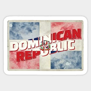 The Dominican Republic Vintage style retro souvenir Sticker